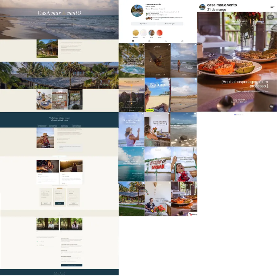 CasA mar & ventO — Instagram, site e materiais canalizados